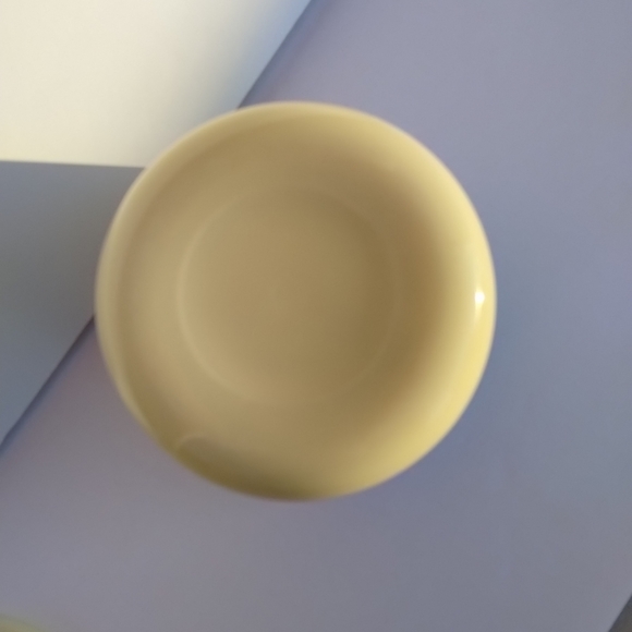 Vintage McKee custard glass refrigerator canister w/ lid round grease jar GLOWS - Picture 10 of 14